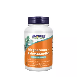 Now Foods Magnesium + Ashwagandha (120 Veg Capsules)