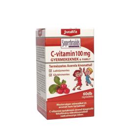   JutaVit Vitamin C 100 mg with Natural Acerola Extract For Kids (60 Chewables, Wild Cherry)