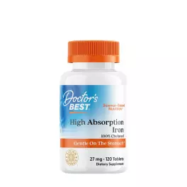 Doctor's Best High Absorption Iron 27 mg (120 Tablets)