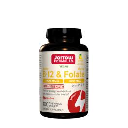   Jarrow Formulas Methyl B-12 & Methyl Folate 400 mcg (100 Chewable Tablets, Lemon)