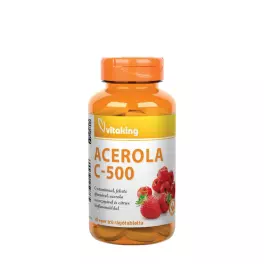   Vitaking Vitamin C-500 Acerola Raspberry (40 Chewables, Strawberry Pouch)
