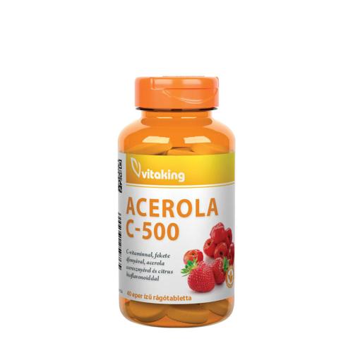 Vitaking Vitamin C-500 Acerola Raspberry (40 Chewables, Strawberry Pouch)