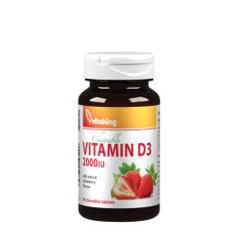 Vitaking Vitamin D3 2000 IU  (90 Lozenges, Strawberry)