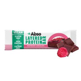   AbsoRICE AbsoBAR Layered Protein Bar - Vegan Protein Bar (50 g, Chocolate & Raspberry)