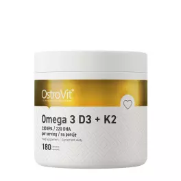 OstroVit Omega 3 D3+K2 (180 Capsules)