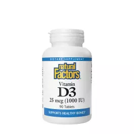Natural Factors Vitamin D3 25 mcg (1,000 IU) (90 Tablets)