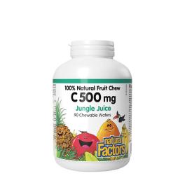   Natural Factors Vitamin C 500 mg 100% Natural Fruit Chew (90 Chewables, Jungle Juice)