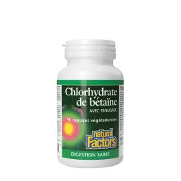  Natural Factors Betaine Hydrochloride with Fenugreek (90 Capsules)