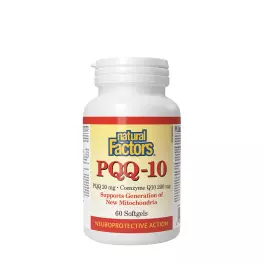   Natural Factors PQQ-10 PQQ 20 mg - Coenzyme Q10 200 mg (60 Softgels)