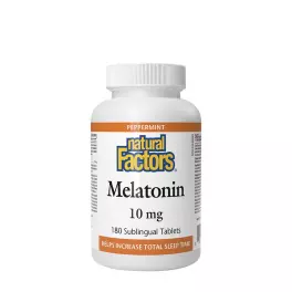 Natural Factors Melatonin 10 mg (180 Tablets, Peppermint)