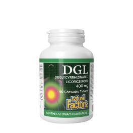   Natural Factors DGL Deglycyrrhizinated Licorice Root 400 mg (90 Chewables)
