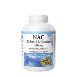   Natural Factors N-Acetyl-L-Cysteine Amino Acid (NAC) 600 mg (180 Veg Capsules)