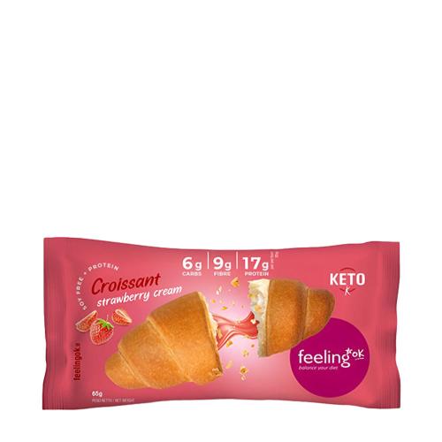 FeelingOK High Protein Croissant (65 g, Strawberry Cream)