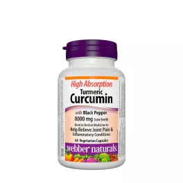   Webber Naturals Turmeric Curcumin with Black Pepper 8000 mg (60 Veg Capsules)