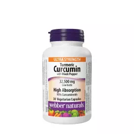   Webber Naturals Turmeric Curcumin with Black Pepper 32,500 mg (30 Veg Capsules)